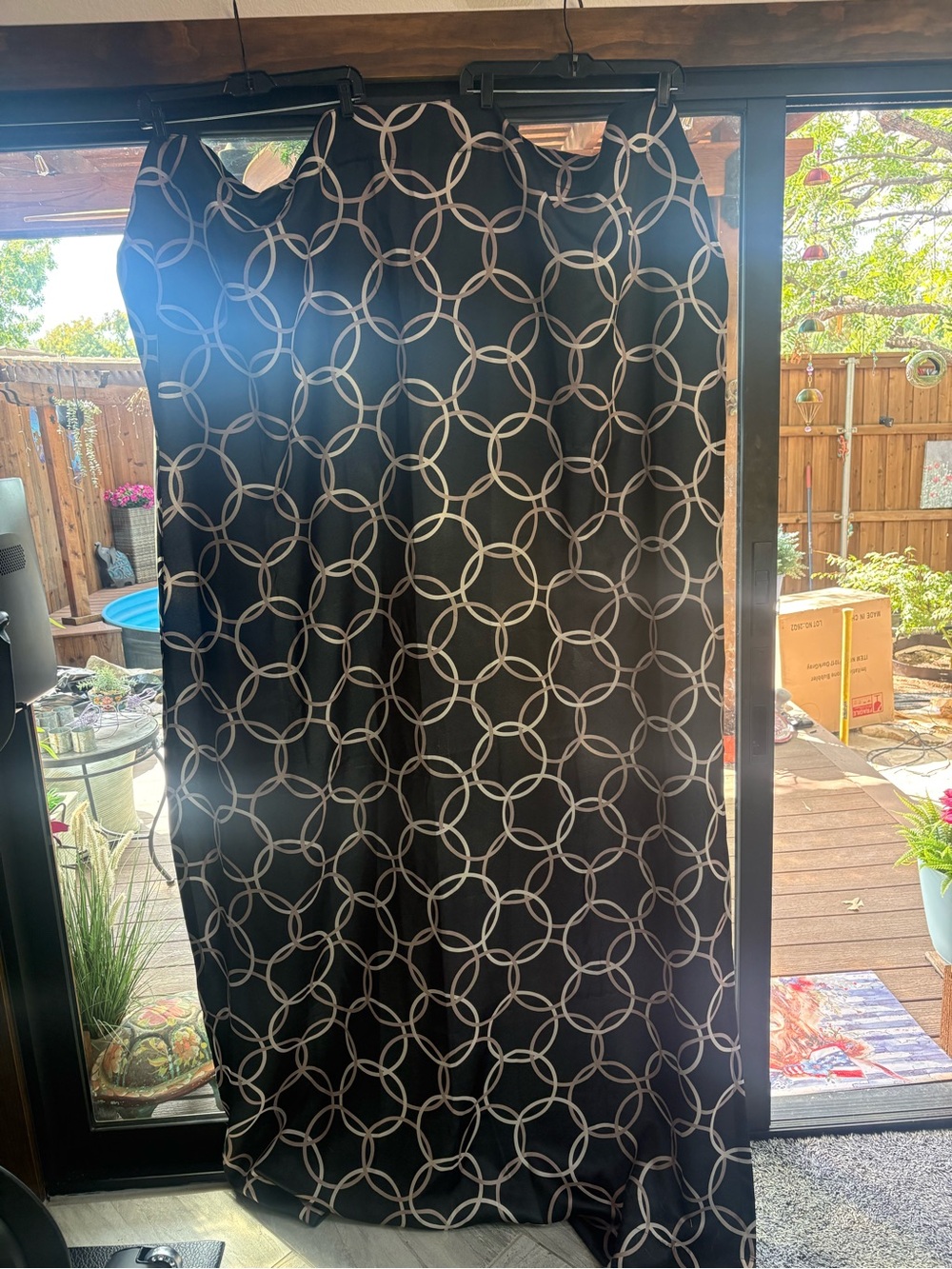 Two curtain panels